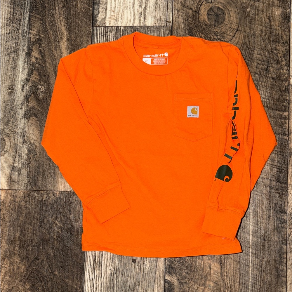 Carhartt Kids' Bright Orange Long Sleeve Tee